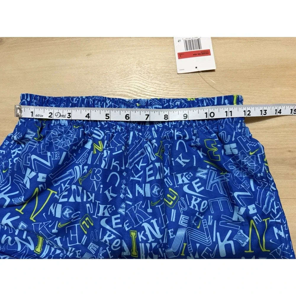 Nike Swim Shorts Trunks Mesh Lining & Pockets Blue Boys Size Large